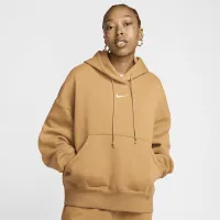 Nike Sportswear Phoenix Fleece женская Over-оверсайз Pullover Толстовка с капюшоном цвет коричневый