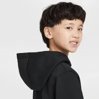 Nike Kylian Mbappé Club Fleece Big детские Soccer Толстовка с капюшоном цвет черный
