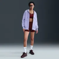 Nike Sportswear Phoenix Fleece женская оверсайз Full-Zip Толстовка с капюшоном цвет фиолетовый
