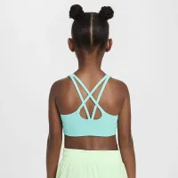 Nike One Big дитячі (Girls') Long-Line Sports Bra колір зелений