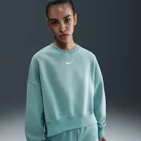 Nike Sportswear Phoenix Fleece жіноча Over-оверсайз Crew-Neck світшот колір зелений
