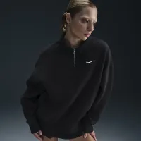 Nike Sportswear Phoenix Fleece жіноча оверсайз 1/4-Zip Polo колір чорний