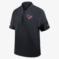 Houston Texans Sideline Coach мужские Nike NFL 1/2-Zip Short-Sleeve Hooded Куртка синий