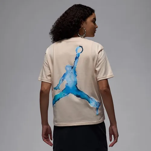 Nike Jordan жіноча Graphic футболка колір коричневий