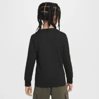 Nike Little дитячі Boxy Peace Long Sleeve футболка колір чорний