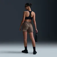 Nike One женская Dri-FIT 2-in-1 шорты цвет коричневый