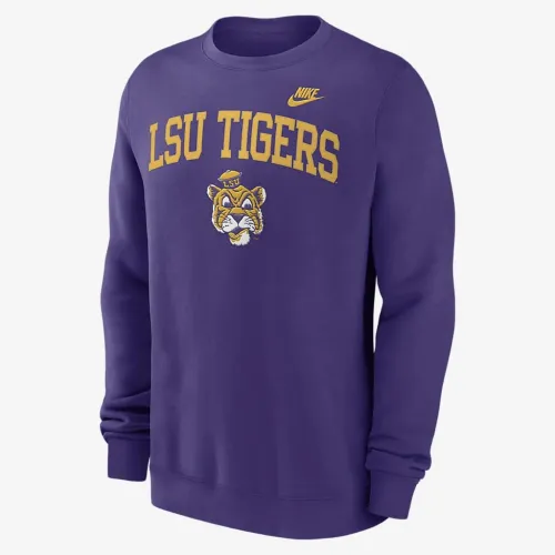 LSU Tigers Legacy Classic Arch Over Logo чоловічі Nike College Pullover Crew колір фіолетовий