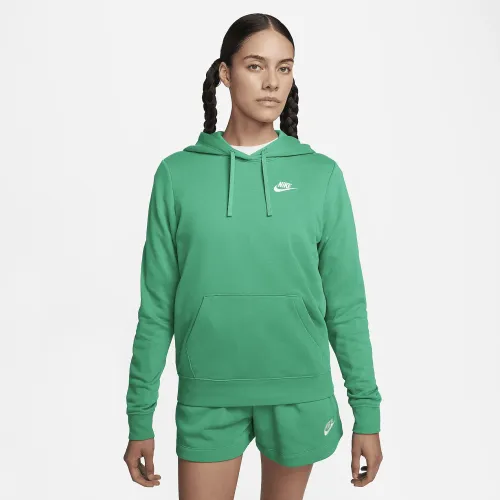 Nike Sportswear Club Fleece женская Pullover Толстовка с капюшоном цвет зеленый