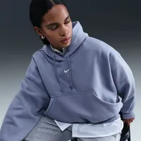 Nike Sportswear Phoenix Fleece жіноча Over-оверсайз Pullover Толстовка з капюшоном блакитний
