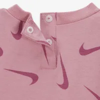 Nike Baby (3-6M) Printed Short Sleeve Coverall Pink