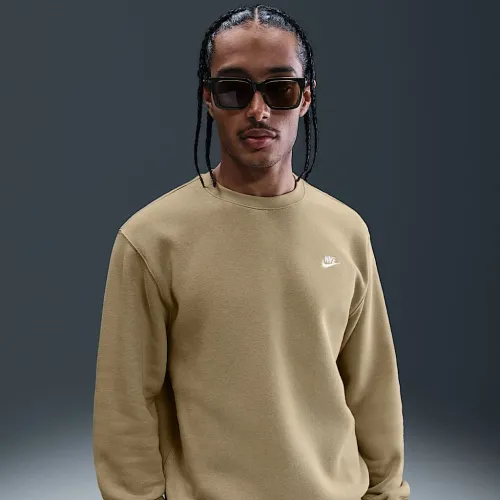 Nike Club чоловічі Fleece Crew колір коричневий