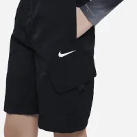Nike Outdoor Play Big дитячі Woven Cargo шорти колір чорний