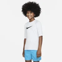 Nike Dri-FIT Big детские (для мальчиков) Short-Sleeve Hydroguard цвет белый