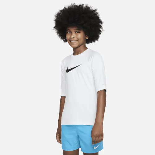 Nike Dri-FIT Big дитячі (для хлопчиків) Short-Sleeve Hydroguard колір білий