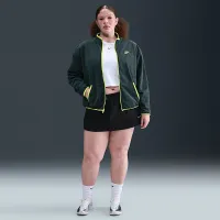 Nike Sportswear Club Fleece женская Loose Cozy Track Куртка (большие размеры) цвет зеленый