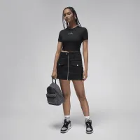 Nike Jordan жіноча Slim Cropped футболка колір чорний