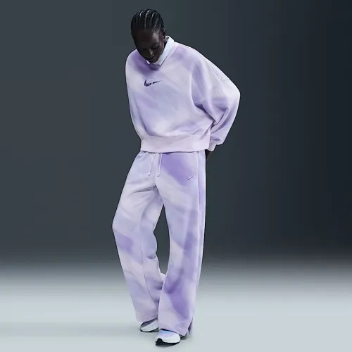 Nike Sportswear Phoenix Fleece женская С высокой Талией Sweatpants цвет фиолетовый