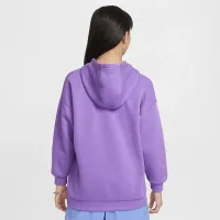 Nike Sportswear Club Fleece Big дитячі оверсайз Pullover Толстовка з капюшоном колір фіолетовий