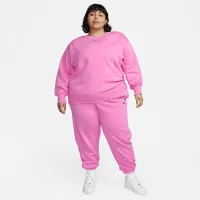 Nike Sportswear Phoenix Fleece женская С высокой Талией оверсайз Sweatpants (большие размеры) цвет красный