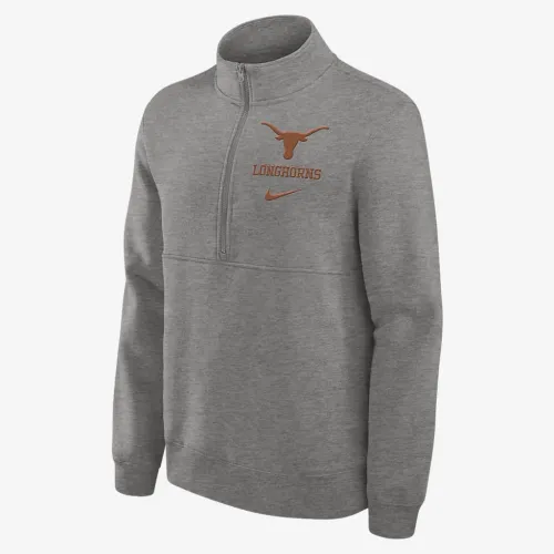 Texas Longhorns Primetime Club чоловічі Nike College 1/2-Zip Crew колір сірий