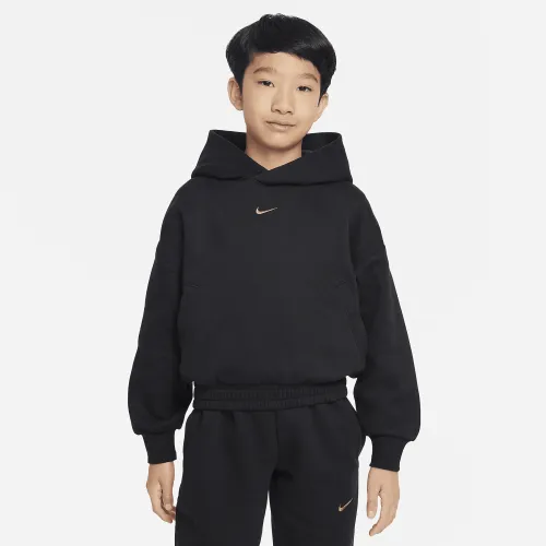 Nike Culture of баскетбольні Big дитячі оверсайз Pullover баскетбольні Толстовка з капюшоном колір чорний