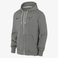 Atlanta Braves Authentic Collection Travel мужские Nike Dri-FIT MLB Full-Zip Толстовка с капюшоном цвет серый