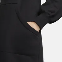 Nike Sportswear Phoenix Fleece женская оверсайз Long Full-Zip Толстовка с капюшоном цвет черный