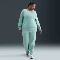 Nike Sportswear Club Fleece женская Loose Crew-Neck свитшот (большие размеры) цвет зеленый