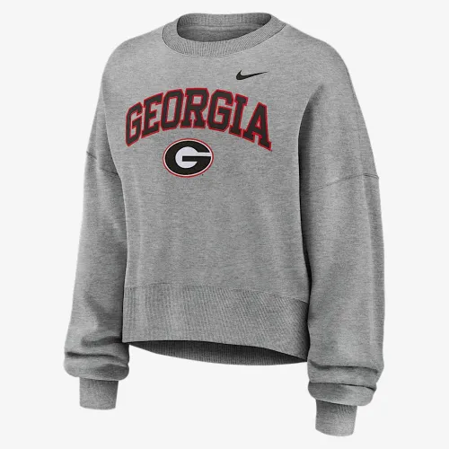 Georgia Phoenix Arch женская Nike College Pullover Crew цвет серый