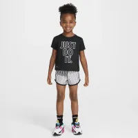 Nike Dri-FIT Femme Pop Toddler футболка and Tempo шорти комплект колір чорний