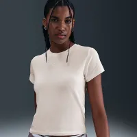 Nike Sportswear Chill Knit женская футболка цвет коричневый