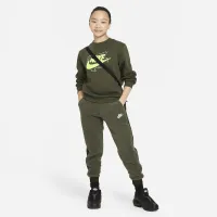 Nike Sportswear Club+ Big дитячі світшот колір зелений