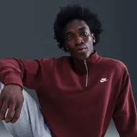 Nike Sportswear Club чоловічі 1/2-Zip Fleece Top колір червоний