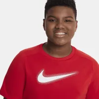 Nike Dri-FIT Icon Big дитячі (для хлопчиків) Graphic тренувальні Top (Extended Size) колір червоний