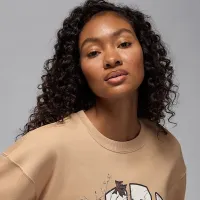 Nike Jordan Brooklyn Fleece женская Realtree Crew-Neck свитшот цвет коричневый