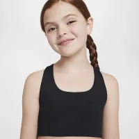 Nike One Big дитячі (Girls') Long-Line Sports Bra колір чорний
