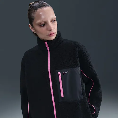 Nike Sportswear женская Full-Zip High-Pile Fleece Куртка цвет черный