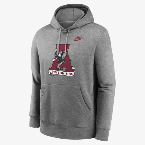 Alabama Crimson Tide Legacy Club Primary Logo чоловічі Nike College Pullover Толстовка з капюшоном колір сірий