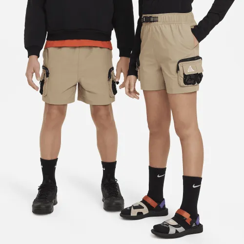 Nike ACG Big дитячі Cargo шорти колір коричневий