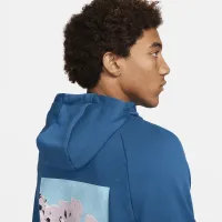 Nike мужские Dri-FIT Hooded Fitness Pullover синий