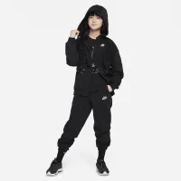 Nike Sportswear Club Fleece Big детские оверсайз Full-Zip Толстовка с капюшоном цвет черный