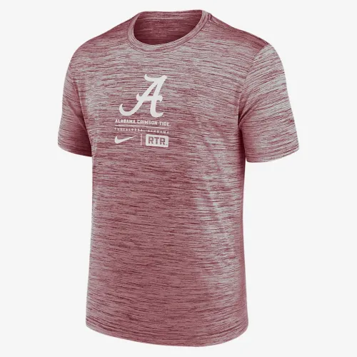 Alabama Crimson Tide Campus Center Block Velocity мужские Nike Dri-FIT College футболка цвет красный