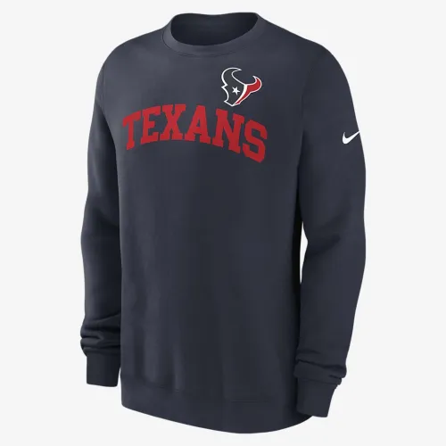 Houston Texans Club чоловічі Nike NFL Pullover Crew блакитний