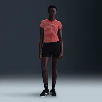 Nike Sportswear Chill Knit жіноча Slim Striped футболка колір червоний