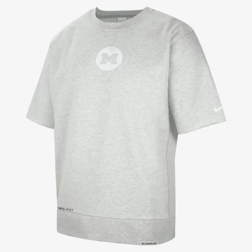 Michigan Standard Issue чоловічі Nike Dri-FIT College Cutoff Crew-Neck Top колір сірий