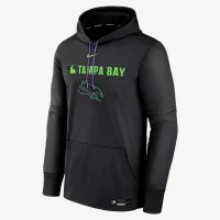 Tampa Bay Rays Authentic Collection City Connect чоловічі Nike Therma MLB Pullover Толстовка з капюшоном колір чорний