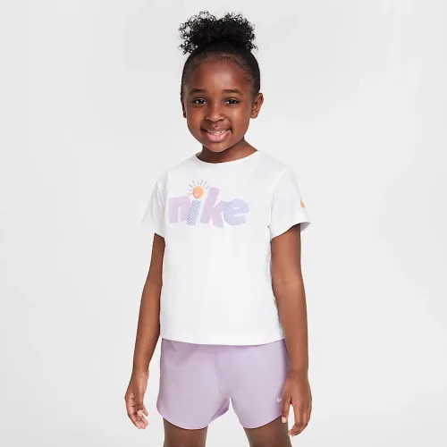 Nike Sunny Swoosh Little детские Graphic футболка цвет белый