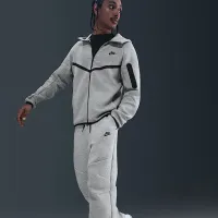 Nike Tech чоловічі Open-Hem Fleece Pants колір сірий