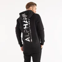 Кофта/футболка Alpha Industries Back Print Hoody Foil Print 178318FP373 - Чорна
