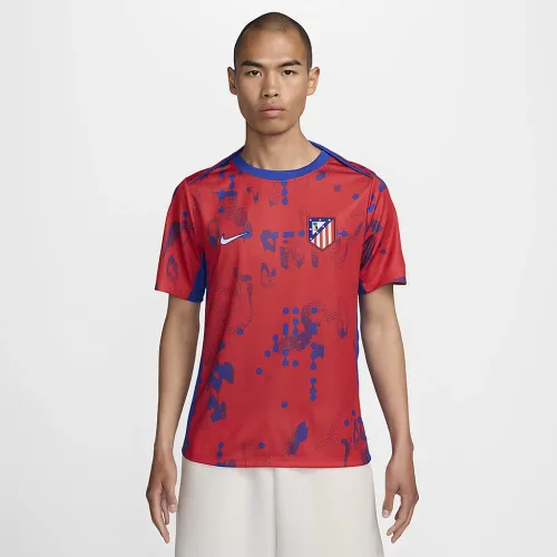 Atlético Madrid Academy Pro мужские Nike Dri-FIT Soccer Short-Sleeve Pre-Match Top цвет красный